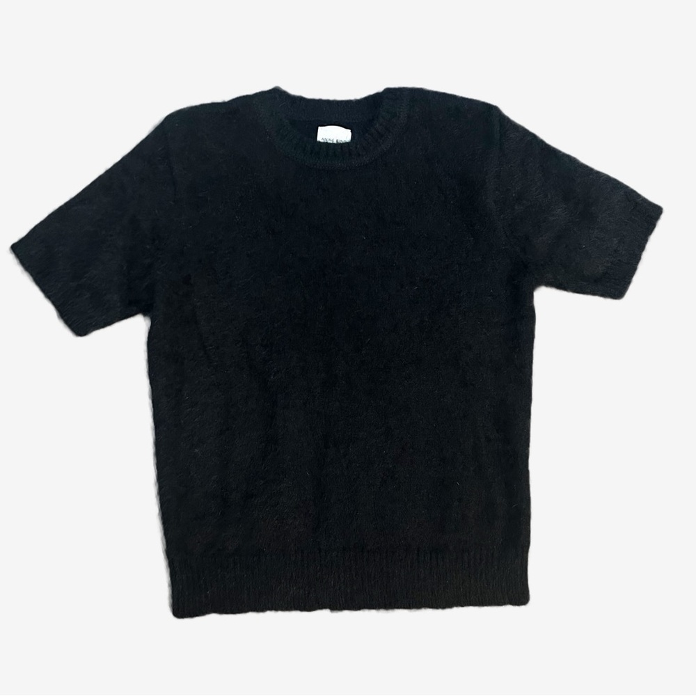 Anine Bing Black Short Sleeve Blouse